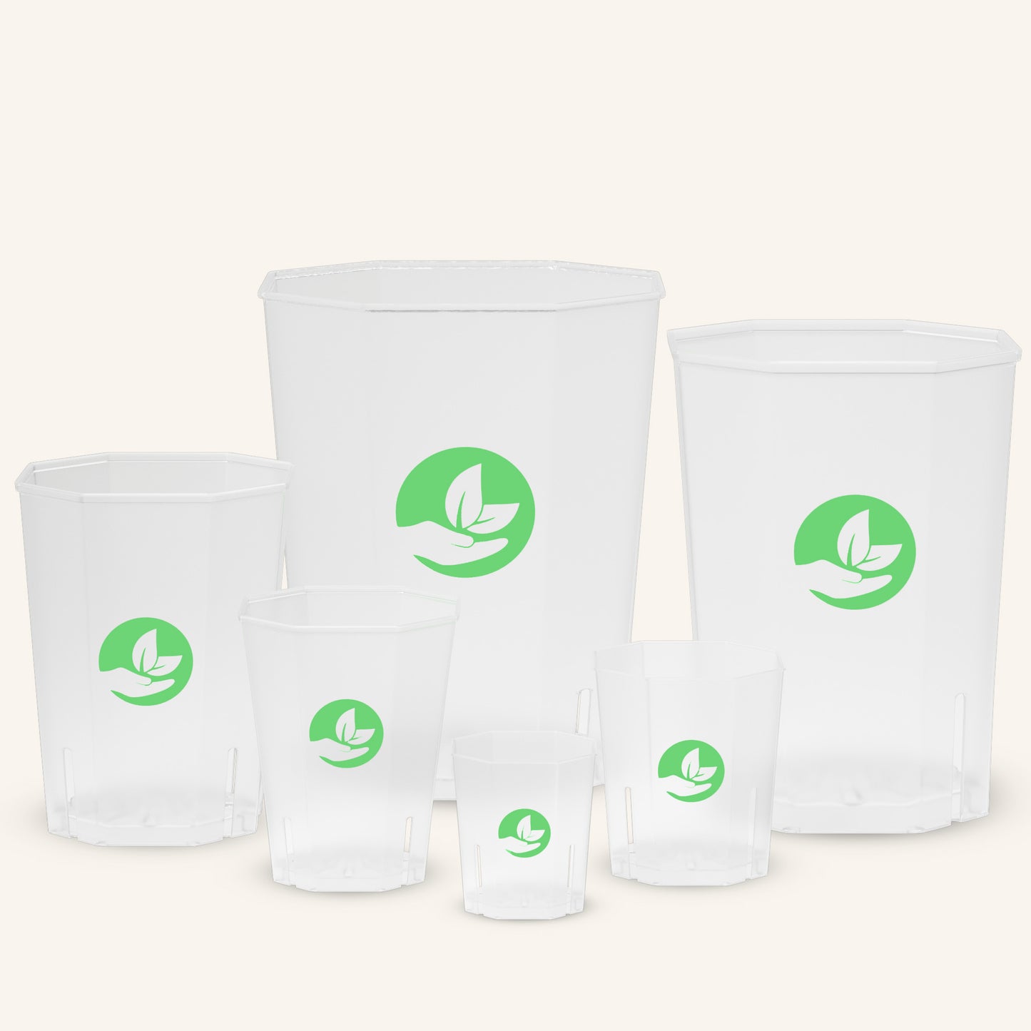 Square Clear Plant Pots